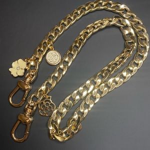 Bag Chain Strap Replacement Shoulder Handbag Purse DIY 27” Gold Camellia Flower